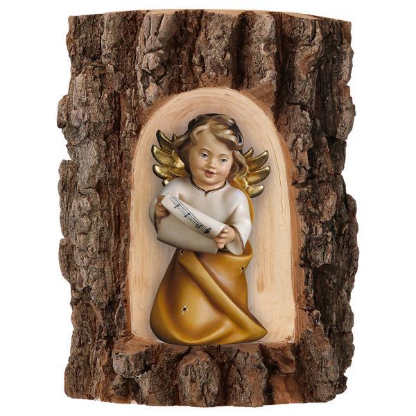 Heart Angel with notes in Grotto elm - Colored