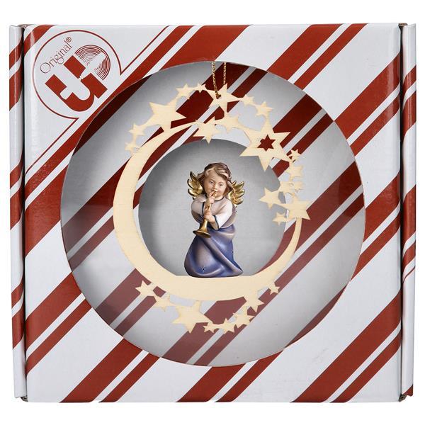 Heart Angel with trumpet Moon Star + Gift box - Colored